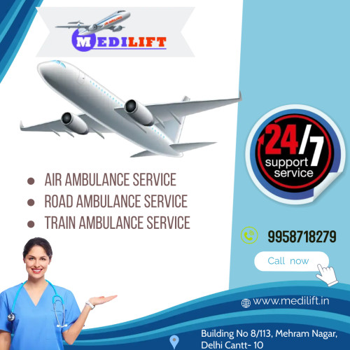 Medilift Air Ambulance Services from Guwahati to Delhi provides an experienced medical crew with all advanced medical tools which help in maintaining the proper health of the patient during the journey. Contact us if you want to book an air ambulance with an experienced medical crew.
Web:- https://bit.ly/2TyTS7u
