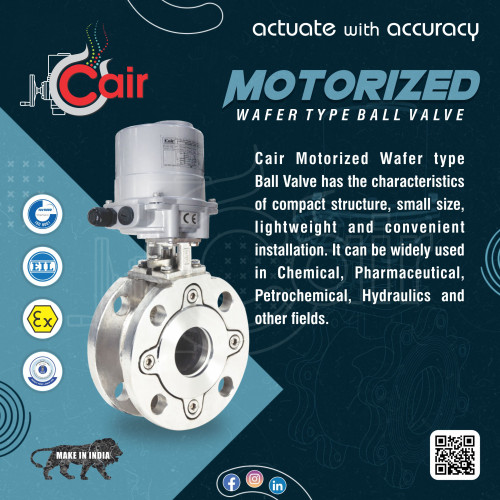 Cair is a well known electrical actuated Motorized ball valve manufacturer, supplier, and exporter in India. We have a wide range of Electric Ball Valves.