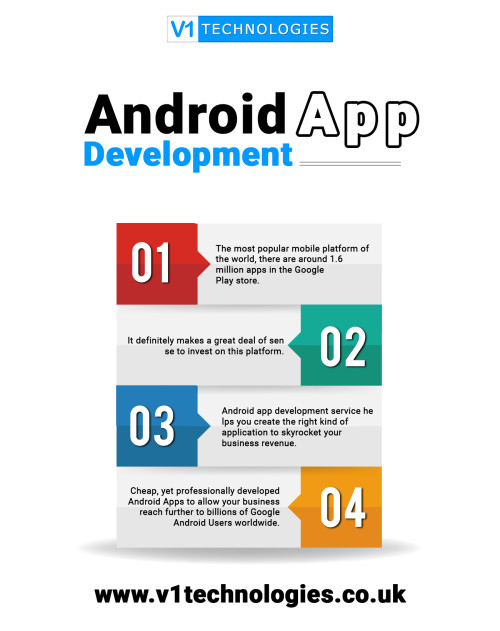 Android app development service helps you create the right kind of application to skyrocket your business revenue. Our team of highly skilled and passionate Android app developers not only helps you conceptualise your application, but also plan, test and launch them successfully. Visit us at https://v1technologies.co.uk/android-app-development