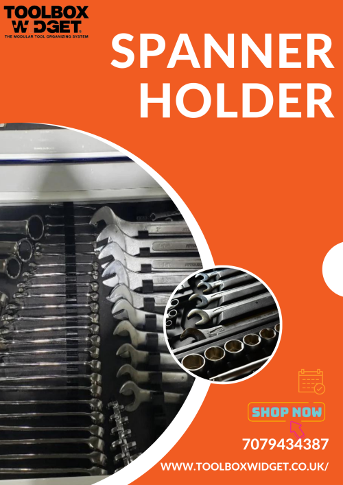 A spanner holder is a tool used to organize and store spanners. It can be made of various materials, such as plastic, metal, or foam, and is designed to keep your spanners in a neat and orderly manner. The holder typically features slots of different sizes to accommodate various spanner sizes and can be hung on a pegboard or mounted on a wall. The benefits of using a spanner holder include improved organization, reduced clutter, and easy access to your spanners. It can save you time and increase your efficiency by allowing you to quickly find the right size spanner for the job.
For more information:-https://www.toolboxwidget.co.uk/collections/all-products