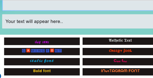 Using the generator, you can also add cute emojis and different shapes with the text. You can choose any style available on the fancy text generator website or application and use it for free.

https://www.dcfont.com/