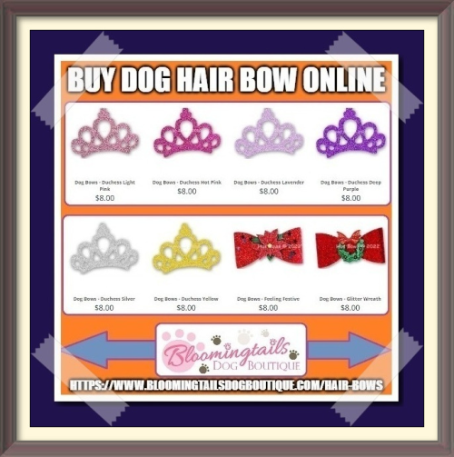 We have a wide range of dog hair bow of top brands like Wooflink, Susan Lanci and many more. You can find bows of different style, size and color for various occasions to celebrate it.     https://bit.ly/3We0B2O