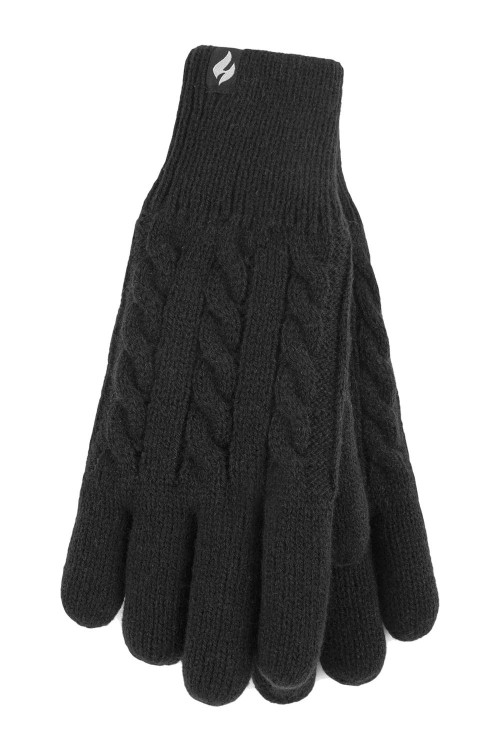 HH Ladies Cable Knit Gloves BLK 1000X1500