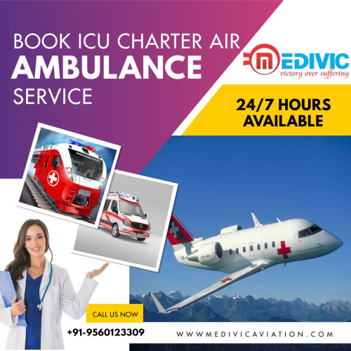 Medivic Aviation Air Ambulance Service in Siliguri offers transportation via a medically equipped train that has intensive care unit inside so that patients can travel without any discomfort. So book our services and transfer your loved ones anywhere in India.  
More@ https://bit.ly/2CNvweO