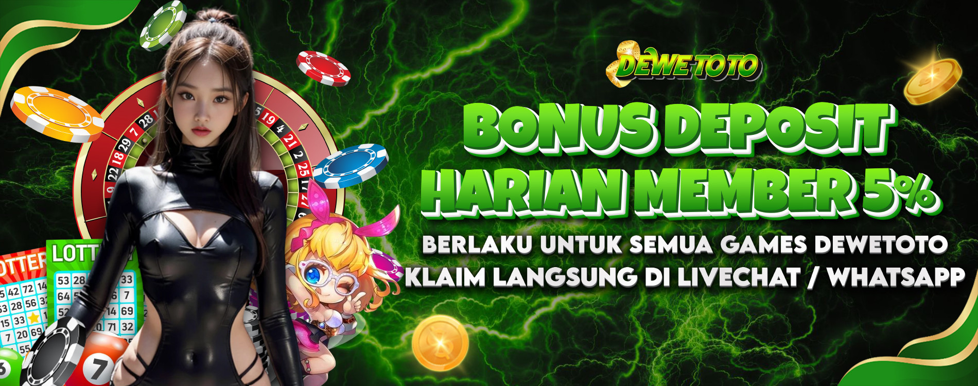 BONUS DEPOSIT HARIAN 5%