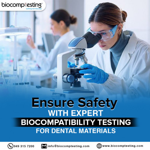 Biocompatibility testing for dental materials ensures safety and suitability for dental procedures, ensuring products meet regulatory standards for patient health. Contact us now for any inquiries.

https://www.biocomptesting.com/case-studies/case-studies-4/