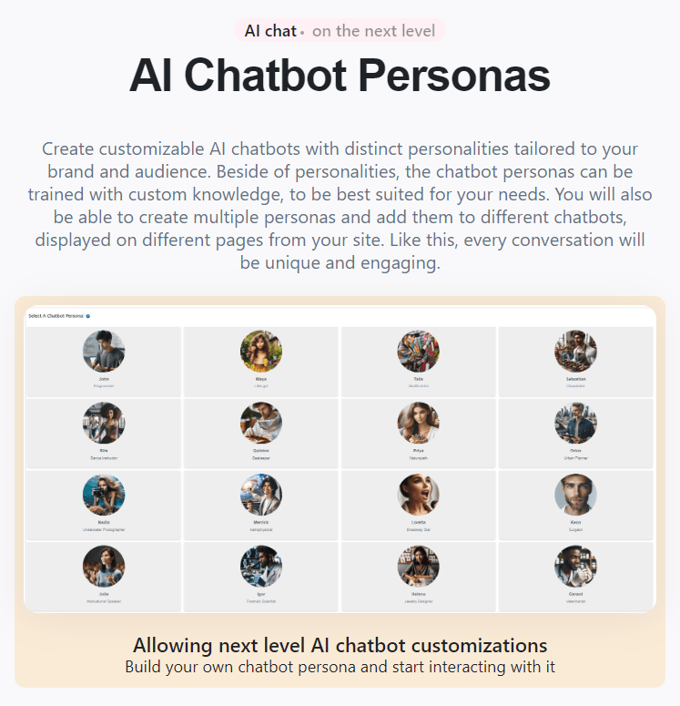 Chatbot personas