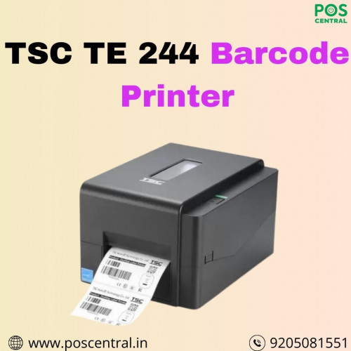 Discover the TE 244 Thermal Transfer Label Printer, offering versatile and high-quality printing with a USB 2.0 interface and a powerful 32-bit RISC processor. It features 8 alpha-numeric bitmap internal scalable true-type fonts and a robust ABS plastic enclosure. Ideal for kiosk applications, it ensures reliable performance. Explore the TSC TE 244 Barcode Printer at POS Central India for your labelling needs. Visit for more information: https://www.poscentral.in/tsc-te-244-203-dpi-up-to-6-ips-usb-i-f-thermal-transfer-label-printer.html