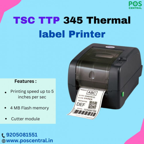 Discover unbeatable deals on the TSC TTP 345 Printers! Featuring a label gap sensor with full-range adjustability, For accurate printing, use this thermal transfer printer. Enjoy seamless connectivity with its Bluetooth module, high operating comfort, and swift material changes. The black mark sensor guarantees accurate results, and the 8.4-inch label capacity enhances efficiency. For premium service and quality, visit POS Central India. Visit for more information: https://www.poscentral.in/tsc-ttp-345-300-dpi-5-ips-thermal-transfer-label-printer.html