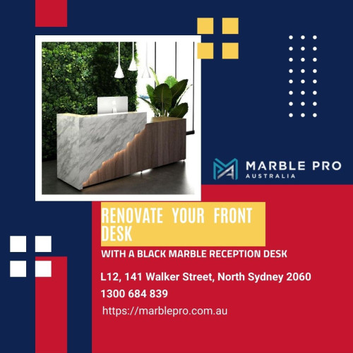 Are you planning to revamp the look of your office’s front desk area? Instead of changing all the items, install a black marble reception desk. With the bright black colour and earthy veins, the marble desk will go better in the reception area. Well, our team at Marble Pro can be the best one for your needs. We come with many years of experience to help you find the right marble slabs. For more info, check: https://marblepro.com.au/.