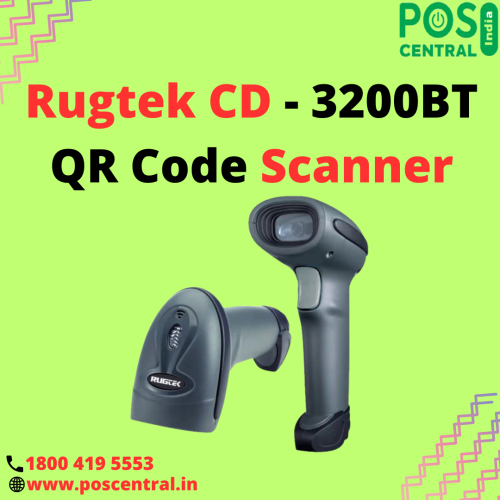 The CD 3200 BT is designed with bi-color LED lights, a buzzer, and vibration capabilities. These visual indicators provide instant feedback to the user, ensuring quick and accurate scanning. It has an elevation angle of 65°, a corner scan angle of 30°, and a declination angle of 55°, enabling comprehensive scanning coverage. With a fast scan rate of 350 scans per second, this scanner allows you to swiftly capture QR codes, making it ideal for applications requiring quick and efficient scanning. POS Central India website offers fair deals on Rugtek CD 3200 BT with free express delivery. For more information, go to https://www.poscentral.in/rugtek-cd-3200bt-wireless-2d-image-barcode-scanner.html