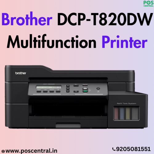 Introducing the Brother DCP-T820DW, equipped with 128MB memory for seamless operation. Its Hi-Speed USB 2.0 interface ensures quick connectivity for hassle-free printing. Experience high-quality scanning capabilities, capturing every detail with precision. Enjoy efficient printing, copying, and scanning with this versatile device, ideal for both home and office use. Upgrade your printing game with Brother DCP-T820DW Ink Tank Printer, available now at POS Central India! Visit https://www.poscentral.in/brother-inkjet-dcp-t820dw-all-in-one-print.html