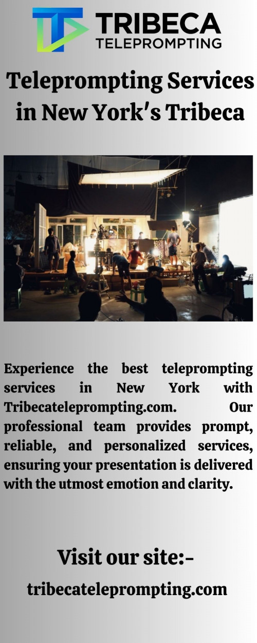 Hire Tribecateleprompting.com in New York for skilled, dependable teleprompting services to make your presentation stand out and avoid having your speech spoiled by a lack of preparation!

https://www.tribecateleprompting.com/about-us/