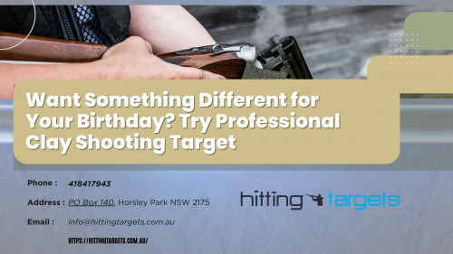 Do you want something different yet unique for your birthday this year? Instead of hitting the clubs, you can think of trying the professional clay shooting target sessions. Clay pigeon shooting is great for exercising both body and mind. Alongside that, clay shooting can also help improve cognitive development. Well, we at Hitting Targets can help you with that. We come with years of expertise and skills in shooting clays. Do you want more info? Give us a visit: https://hittingtargets.com.au/.