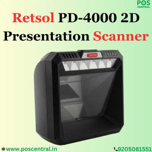 The Retsol PD-4000+ 1D/2D is a versatile device ideal for businesses needing fast and accurate barcode scanning. Its omnidirectional design enables scanning from any angle, enhancing efficiency. With advanced technology, it reads various barcode types swiftly, reducing errors and improving customer service. Easy setup and user-friendly interface make it accessible for all staff members. Upgrade your business operations with the Retsol PD-4000+ 1D/2D Presentation Scanner from POS Central India, ensuring smoother transactions and streamlined inventory management. Visit https://www.poscentral.in/retsol-pd-4000-1d-2d.html