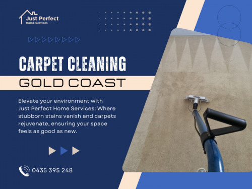 Carpet Cleaning Gold Coast cleaning is a worthwhile investment in maintaining the cleanliness and longevity of your carpets. By understanding the factors that influence cleaning costs, you can make informed decisions when choosing a service provider. Consider factors such as the size of the area, the type and condition of the carpet, additional services offered, accessibility, and the company's reputation. 

Official Website : https://justperfectgc.com.au/

Click here for more information: https://justperfectgc.com.au/carpet-cleaning/

Just Perfect Home Services Carpet Cleaning
Address: 13 Clydesdale Dr, Upper Coomera QLD 4209, Australia
Phone: +61435395248

Find us on Google Maps: https://maps.app.goo.gl/iNq2HzPnzuyJkxtc8

Our Profile: https://gifyu.com/justperfectgc

More Images:
https://rcut.in/dLvZnILX
https://rcut.in/rHbYJN0N
https://rcut.in/oXB1wep8
https://rcut.in/lGmtj2Fx