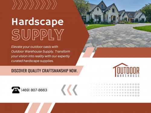 When it comes to transforming your outdoor space with hardscaping, choosing the right supplier is crucial. Whether you're planning a new patio, walkway, or retaining wall, selecting a reliable hardscape supply provider can make all the difference in the outcome of your project. 

Official Website : https://www.outdoorwarehousesupply.com/

Click here for more Information: https://www.outdoorwarehousesupply.com/river-rock-sand-gravel-dallas/

Outdoor Warehouse Supply
Address: 2791 S Stemmons Fwy, Lewisville, TX 75067, United States
Phone: +14698078663

Find us on Google Maps: https://maps.app.goo.gl/XRSMX8hjBR1CMTcF8

Our Profile: https://gifyu.com/outdoorwarehouse

More Images:
https://rcut.in/Ko7HWty5
https://rcut.in/rrQolMHF
https://rcut.in/k3m6TBDP
https://rcut.in/jXDE0xNv
https://rcut.in/HsAG0xjw
