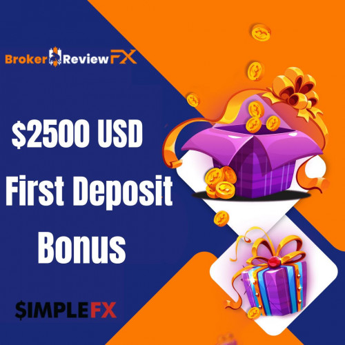 SimpleFX Welcome Bonus for new traders for deposit with fiat and cryptocurrency. The bonus remains in the trading account and is available for trading for 180 days to convert the bonus is cash after fulfilling the trading lot requirements. The maximum bonus limit is $2500 USD per individual.