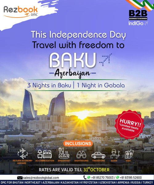 Baku Travel Packages, Best Places to Visit in Azerbaijan, Baku. Top Things to Do, Baku private tour packages, day & multi-day trips, customized tour at Rezbook Global DMC. Get in touch now at https://rezbookglobal.com/packages/azerbaijan