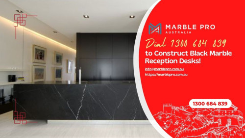 Would you prefer the use of black marble for reception desks? That’s great! Begin the installation process by allowing the experts of Marble Pro to deal with it. Get to know more about us at https://marblepro.com.au/ or reach out to our contact number 1300 684 839 for assistance.