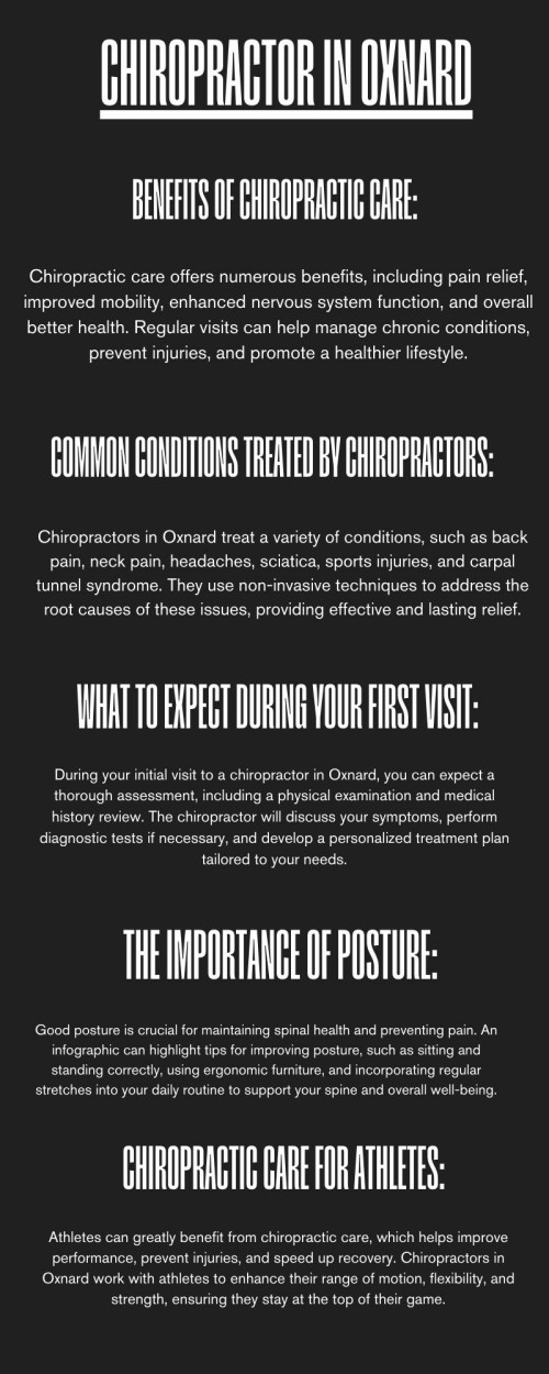 Dr. Logan Osland and Logan Osland Chiropractic, a professional chiropractor in oxnard. In practice as well as online, Oxnard California chiropractor Dr. Osland strives for excellence through superior patient treatment, education and satisfaction.
Visit our website - https://drosland.com/locations/oxnard-office/