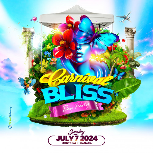 Carnival Sunday is organizing Carnival Bliss event by Carnival Sunday on 2024–07–07 02 PM in Canada, we are selling the tickets for Carnival Bliss. https://www.ticketgateway.com/event/view/carnivalbliss