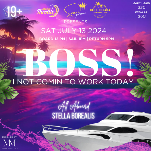 Senni Promo is organizing BOSS! I NOT COMING TO WORK TODAY event by Senni Promo on 2024–07–13 12 PM in Canada, we are selling the tickets for BOSS! I NOT COMING TO WORK TODAY. https://www.ticketgateway.com/event/view/boss--i-not-coming-to-work-today