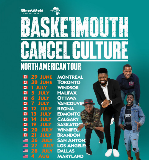 HUNTER TV AFRICA is organizing BASKETMOUTH CANCEL CULTURE IN EDMONTON event by HUNTER TV AFRICA on 2024–07–13 08 PM in Canada, we are selling the tickets for BASKETMOUTH CANCEL CULTURE IN EDMONTON. https://www.ticketgateway.com/event/view/basketmouth-cancel-culture-in-edmonton