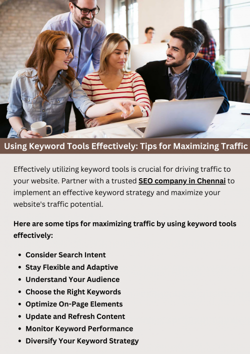 Maximize traffic by utilizing keyword tools effectively. Research relevant keywords with high search volumes and low competition. Incorporate these keywords naturally into website content, titles, and meta descriptions. Monitor keyword performance and adjust strategies accordingly. By targeting the right keywords, websites can attract more organic traffic, improve search engine rankings, and enhance overall visibility. To know more visit here https://singhimarketingsolutions.com/seo-services/chennai/