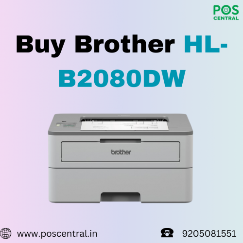 The Brother HL-B2080DW Printer is a reliable choice for any home or office. It's designed to make your printing tasks easy and efficient. With its wireless connectivity feature, you can print from your computer or mobile device without any hassle. Plus, it offers duplex printing, allowing you to print on both sides of the paper automatically. With an input capacity of 250 sheets and an output capacity of 150 sheets face down, you can tackle large printing jobs with ease. So, shop for the Brother HL-B2080DW on the POS Central India website. Visit for more information: https://www.poscentral.in/brother-hl-b2080dw-wireless-duplex-productivity-printer.html