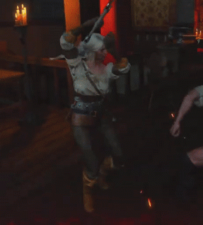 The Witcher 3 Ciri gets hit in the face 1