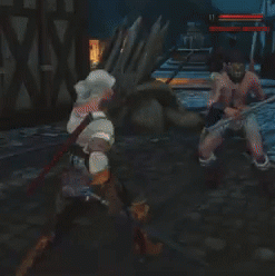 The Witcher 3 Ciri gets hit in the face