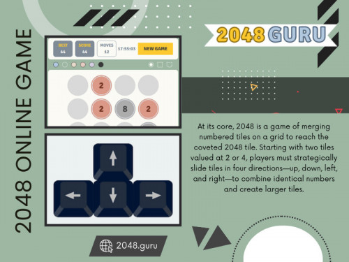2048 online game is a game of strategy and mental agility. Players must constantly assess the board, plan their moves, and adapt to changing circumstances. This problem-solving and critical thinking process exercises various cognitive skills, including spatial awareness, pattern recognition, and decision-making. 

Official Website: https://2048.guru/

Our Profile: https://gifyu.com/2048guru

More Photos:

https://tinyurl.com/28etbfde
https://tinyurl.com/2544nm4a
https://tinyurl.com/5bns3rsa
https://tinyurl.com/2cd7y39r