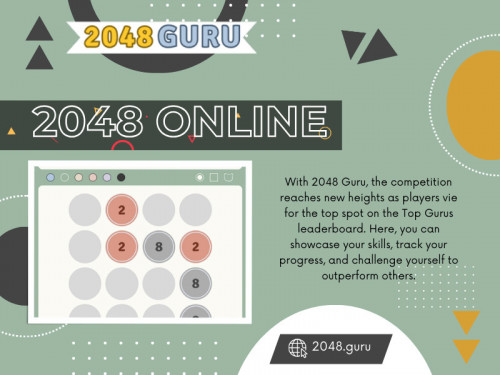 Once you achieve the coveted 2048 tile, the option to submit your triumph to the Leaderboard emerges. This simple yet powerful feature allows players to pit their skills against fellow enthusiasts from across the globe. By clicking the "Leaderboard" button, players gain access to a dynamic display of the top Gurus in the 2048 online community, igniting the competitive spirit and driving players to push their limits.

Official Website: https://2048.guru/

Our Profile: https://gifyu.com/2048guru

More Photos:

https://tinyurl.com/28etbfde
https://tinyurl.com/2544nm4a
https://tinyurl.com/23f8tpg8
https://tinyurl.com/2cd7y39r