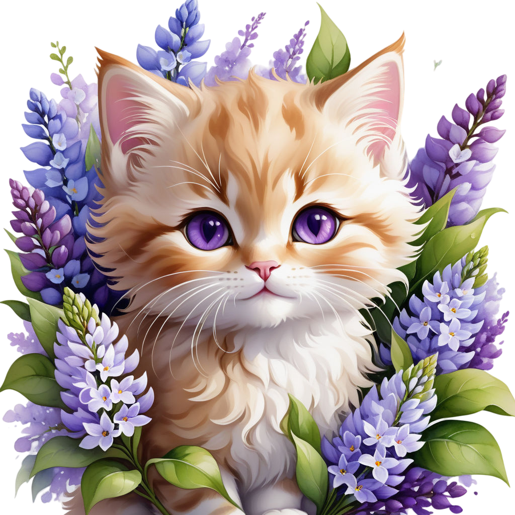 watercolor rendering of a charming tawny haired kitten her light chestnut eyes filled with curiosit 