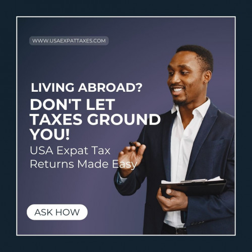 Are you a US expat enjoying life overseas? Don't let filing your taxes become a nightmare. USA Expat Taxes specializes in helping US expats navigate the complexities of filing their tax returns. We take the stress out of tax season so you can focus on what matters most.  Get a free quote today! 
https://www.usaexpattaxes.com/