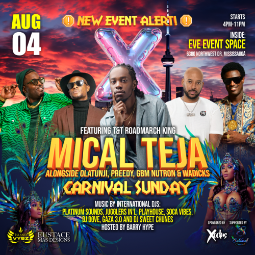 Island Vybz is organizing X..... event by Island Vybz on 2024–08–04 04 PM in Canada, we are selling the tickets for X...... https://www.ticketgateway.com/event/view/x-----