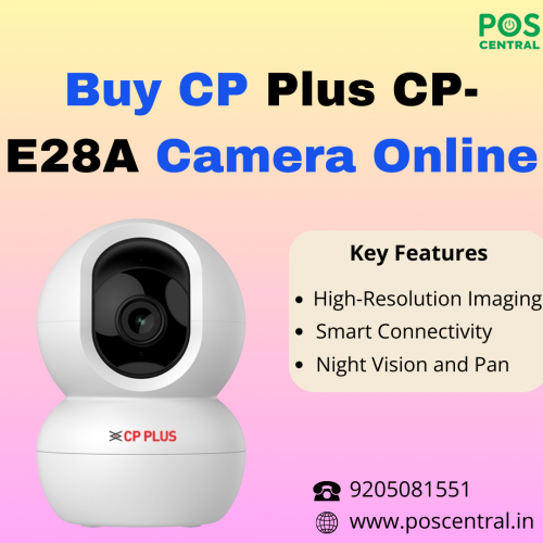 Explore the E28A CP Plus, a state-of-the-art 2MP Wi-Fi PT camera designed for optimal security. With its 15-meter range, this camera ensures wide coverage, day or night. Enjoy seamless remote monitoring through its advanced Wi-Fi connectivity. Capture crystal-clear images and videos with its high-definition resolution. Experience peace of mind with motion detection alerts and two-way audio. Get the CP Plus CP-E28A, available at POS Central India. Visit https://www.poscentral.in/cp-plus-cp-e28a-2mp-wi-fi-pt-camera-15-mtr.html