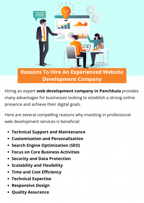 Hiring an experienced web development company in Panchkula ensures technical expertise, quality assurance, customization, scalability, SEO optimization, responsive design, security, ongoing support, and cost efficiency, and allows businesses to focus on core activities. With seasoned professionals, businesses can achieve their digital goals effectively and navigate the competitive online landscape with confidence. To know more visit here https://singhimarketingsolutions.com/website-development-services/panchkula/