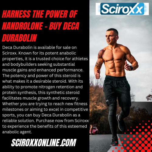 Deca Durabolin is available for sale on Sciroxx. Known for its potent anabolic properties, it is a trusted choice for athletes and bodybuilders seeking substantial muscle gains and enhanced performance. The potency and power of this steroid is what makes it a desirable steroid. With its ability to promote nitrogen retention and protein synthesis, this synthetic steroid facilitates muscle growth and recovery. Whether you are trying to reach new fitness milestones or aiming to excel in competitive sports, you can buy Deca Durabolin as a reliable solution. Purchase now from Sciroxx to experience the benefits of this esteemed anabolic agent.