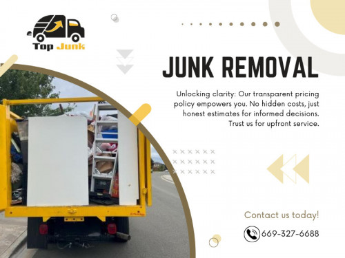 When it comes to Junk Removal Campbell, reliability, transparency, and quality are non-negotiable. At our company, we offer all these and more. 

Official Website: https://thetopjunk.com

Find us on Google Maps: https://maps.app.goo.gl/hXbB7qBYABmsf63B6

Contact: Top Junk - Junk Removal Hauling Service
Address: 1999 S Bascom Ave Suite 700, Campbell, CA 95008, United States
Phone: +16693276688

Our Profile: https://gifyu.com/thetopjunk
More Images: https://is.gd/FwQiet
https://is.gd/HQBgZj
https://is.gd/D6ny8W
https://is.gd/gxIeIW