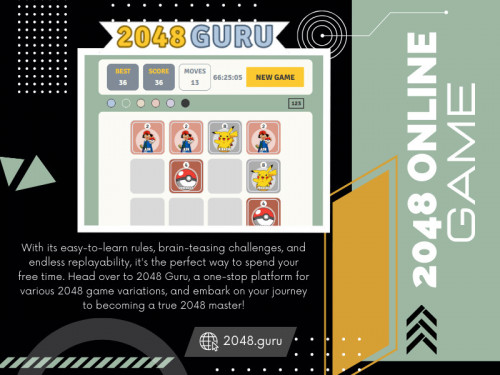 The world of 2048 online games continues to expand with new and innovative variations on the horizon. Whether it's customizing tiles to match personal preferences or exploring entirely new themes, the possibilities are endless. The developers welcome suggestions and feedback from players, eager to tailor the game to suit diverse interests and preferences.

Official Website: https://2048.guru/

Our Profile: https://gifyu.com/2048guru

More Photos:

https://is.gd/WMjFpg
https://is.gd/BKTiHj
https://is.gd/v3uq1f
https://is.gd/eNzaTf