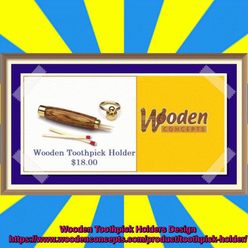 Wooden Concepts provide stylish toothpick holders which can store toothpicks, emergency money or matches.
https://www.woodenconcepts.com/product/toothpick-holder/