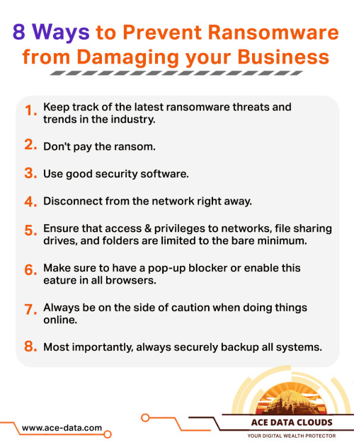 Ransomware attacks are on the rise, and they are here to stay. With each attack becoming more sophisticated, it is up to organizations to protect and secure their data. Ace Data, with its comprehensive cybersecurity solutions, protect your data wherever your data resides – in the cloud or hybrid environment or on the premises. Visit : https://ace-data.com/blog/ransomware-how-it-works-and-how-to-remove-it/