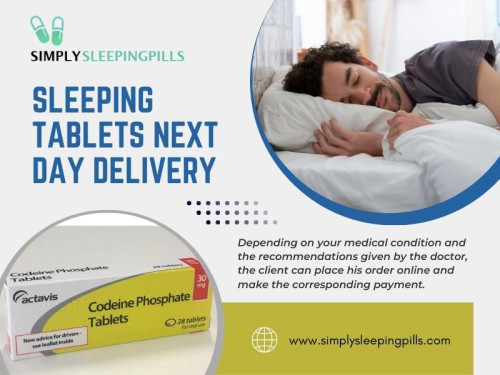 If you are looking for a reliable source to purchase sleeping tablets next day delivery, look no further than Simply Sleeping Pills. 

Official Website : https://www.simplysleepingpills.com

My Profile : https://gifyu.com/simplysleeping

More Images :
https://tinyurl.com/bvkesdh7
https://tinyurl.com/32ahamb8
https://tinyurl.com/yeynu5m7
https://tinyurl.com/3d8xcfue