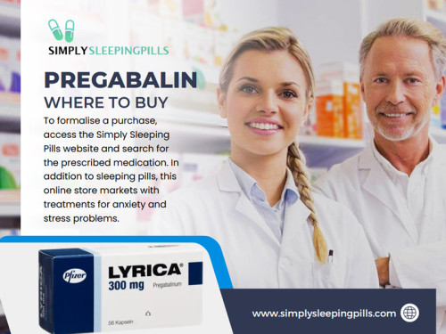 It can also reduce the activity of nerve cells that cause anxiety and sleep problems. If you searching for Pregabalin where to buy, Simply Sleeping Pills can help.

Official Website : https://www.simplysleepingpills.com

Click here for more information : https://www.simplysleepingpills.com/product/pregabalin-300mg/

My Profile : https://gifyu.com/simplysleeping

More Images :
https://tinyurl.com/32ahamb8
https://tinyurl.com/yeynu5m7
https://tinyurl.com/2h6buur6
https://tinyurl.com/3d8xcfue