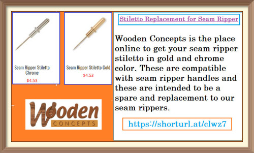 These are compatible with seam ripper handles and these are intended to be a spare and replacement to our seam rippers.
https://www.woodenconcepts.com/product-category/seam-ripper-stiletto/