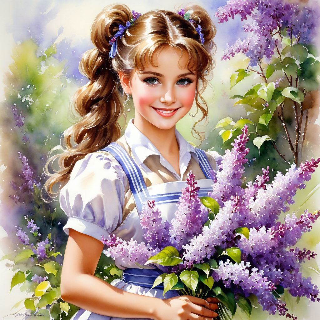 louis royo watercolor painting konstantin razumovs style bright beautiful in spring splashes (13)