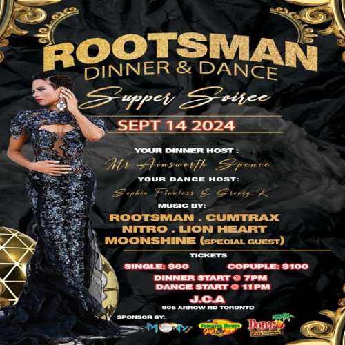 DUBZ R US is organizing ROOTSMAN DINNER & DANCE event by DUBZ R US on 2024–09–15 04:30 AM in Canada, we are selling the tickets for ROOTSMAN DINNER & DANCE. https://www.ticketgateway.com/event/view/rootsmandinnerdance2024
