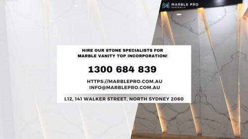 Ascend your bathroom aesthetics with custom-made marble vanity incorporation service. Submerge yourself in refinement and enhance achieving the desired elegance in the bathroom. Diligently constructed by the Marble Pro team, this enhancement brings a completely new look to this place. Visit https://marblepro.com.au/ to request a quote or dial 02 8099 6021 now.